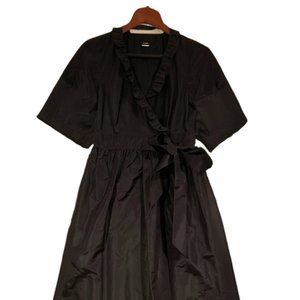* J.CREW * 100% Silk Taffeta Wraparound Party Dress, Size 4